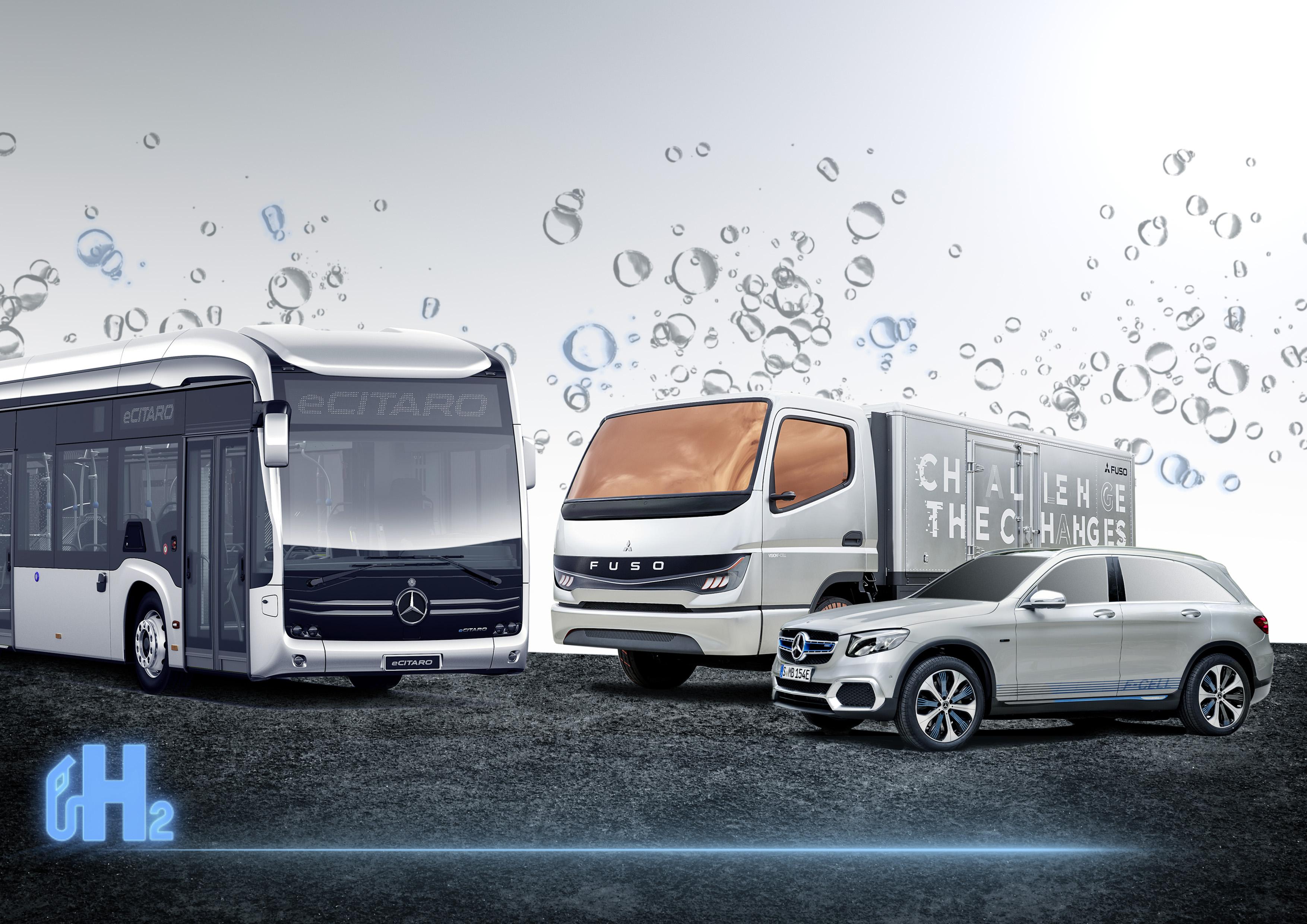 Bus op waterstof © Daimler Benz Bus op waterstof © Daimler Benz